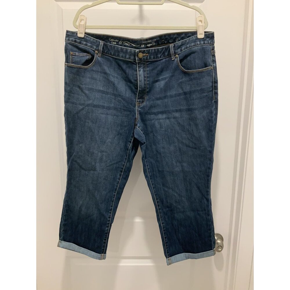 Coldwater Creek Blue Jeans Size 18 Cropped Leg Women’s Natural Fit